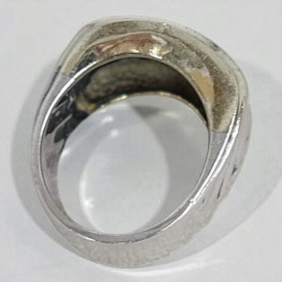 David Yurman Two Tone Cable Classic Cigar Band Sterling Silver 14K Size 5